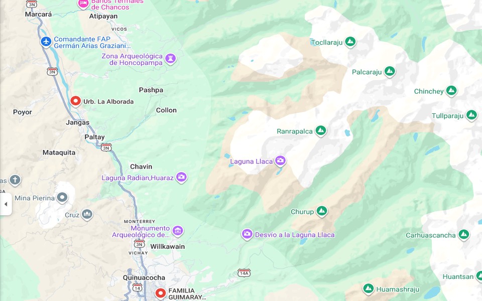 Portada Google Maps de la sede ROMICORP en Huaraz