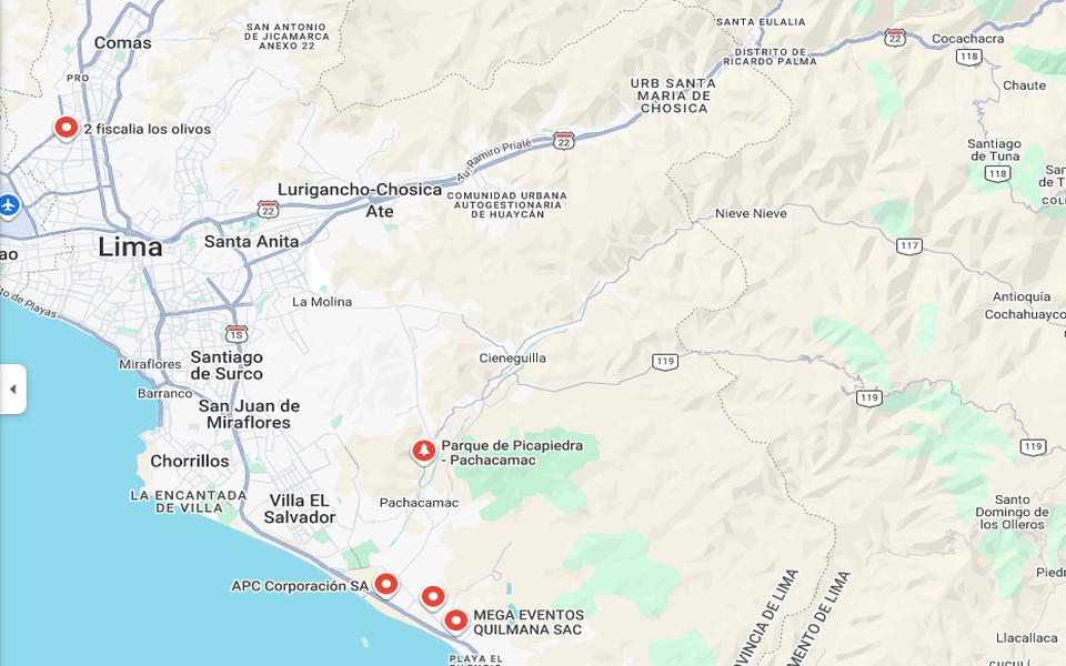 Portada Google Maps de la sede ROMICORP en Pachacamac